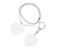 Kisangel Transparent Guitar Pick Organizer with Display Box and Compact Keychain Holder Portable Storage for Acoustic Electric Guitar Players Clear Case for Easy Pick Access and Protection