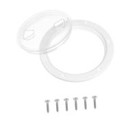 Kisangel Transparent Non-slip Hatch Cover with Screw Deck Plate for Yacht and Kayak Inspection Practical Boat Accessory for Easy Visual Monitoring and Maintenance