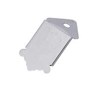 Kisangel Triangle Plated String Mandolin Tailpiece with Removable Coverplate and Screws Decorative Chrome Replacement Part for Mandolin Makers Fits Loop End Strings