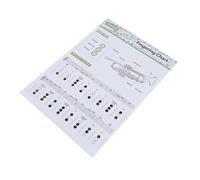 Kisangel Trumpet Chord Chart Wall Poster for Beginners Small Size Music Fingering Practice Guide Useful Brass Instrument Reference Random Color