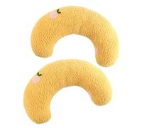 Kisangel U-Shaped Neck Support Cat Pillows 2Pcs Soft Flannelette Pearl Cotton Material Washable Cushions for Indoor Cats and Pet Sleeping