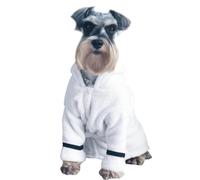 Kisangel Ultra Soft Cotton Pet Bathrobe for Dogs and Cats, High Water-absorbent Hooded Quick-drying Robe to Keep Pets Warm during Autumn after Bathing