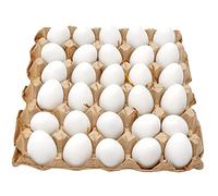 Kisangel Unfinished DIY Easter Eggs with Hanging Strings White Paper Pulp Egg Holders for Graffiti Party Decorations Craft Supplies