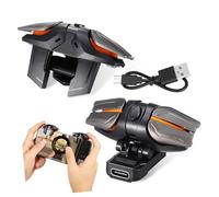 Kisangel Upgraded Mobile Game Controller Triggers with High-sensitivity Buttons and Charging Cable Ergonomic Finger Gloves for Smartphone Gaming Stable Connection Compatible with Phones