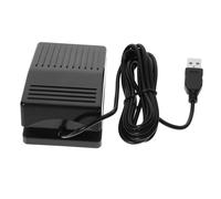 Kisangel Usb Footswitch Non-skid Surface Pedal Cord Plastic Foot Operated Controller for Keyboard Shortcuts for Typing Transcription