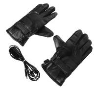 Kisangel USB Heated Leather Gloves for Winter Riding and Commuting 2a | Full Finger Design, Non-slip Grip, Comfortable Wrist Fit, for Snow, Skiing, Dog Walks, Handlebars