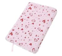 Kisangel Valentines Plush Notebook Pink Heart-Shaped Cover Adorable Writing Journal Book for and Note Taking
