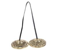 Kisangel Vintage Handheld Bell Cymbal for Rhythm Percussion Instrument Small Finger Yoga Meditation Relax Bell Cymbals