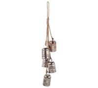Kisangel Vintage Hanging Bell Cluster: Xmas Hanging Bell Pendant With Jingle Chime Sound - Rustic Metal Wind Chime For Outdoor Christmas Porch & Patio