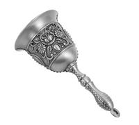 Kisangel Vintage Metal Hand Bell Comfortable Grip Ergonomic Handle Crisp Loud Sound Teachers Classroom Service Hotel Desk Bell Dining Restaurant Events