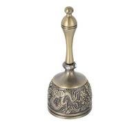 Kisangel Vintage Metal Hand Bell With Handle European Style Brass Service Call Bell Chinese Dragon for Dinner Service Meditation Wedding Dinner Party