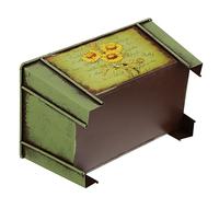 Kisangel Vintage Square Iron Flower Pot Retro Plant Growing Pot for Indoor Outdoor Balcony Creative Succulent Planter with Elegant Rustic Design