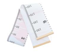 Kisangel Wall Hanging Growth Chart Ruler for Children Kids Nursery Wall Decor with Cartoon Style Fabric and Wood Material, Safe Portable Height Chart for Bedrooms