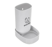 Kisangel Wall-mounted Chicken Feeder Chicken Food Dispenser for Grit, Plastic No Spill Poultry Feeder, White, for Hens and Ducks, Fence Poultry Feeding Equipment