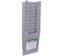 Kisangel Wall Mounted Time Cards Rack Pp Material Holder for Office