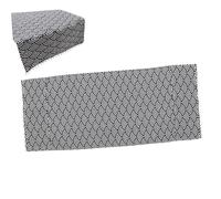 Kisangel Washing Machine Cover Dustproof Protector with Cotton Linen Fabric, Wear-resistant Washer over Cover for Single Door Refrigerator, Navy Blue Fish Scale Pattern 55x130cm, Home