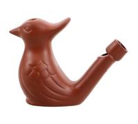 Kisangel Water Bird Whistle Toy Pottery Peacock Design in Coffee Colour Producing Sound, Decorative Piece Simple and Elegant Appearance, for Bird Enthusiasts and Collectors, Suitable