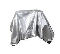 Kisangel Waterproof Black Silver Double-sided Drum Set Protective Cover Dustproof Sunproof for Jazz Drums Comfortable for Outdoor Use