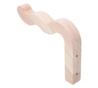 Kisangel Wavy Wooden Wall Plant Hook Heavy Duty Solid Wood Hanger for Flower Pots Wind Chimes Bird Feeders Versatile Indoor Organizer for Small Spaces