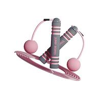 Kisangel Weighted Cordless Jump Rope for Fitness Wireless Ropeless Skipping Rope with Comfortable Non Slip Handles and Removable Steel Ball Weights Suitable for Men Women Indoor Workout