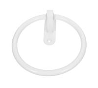 Kisangel White Aluminum Towel Ring Wall Mounted for Bathroom and Kitchen No Drilling Space-saving Hand Towel Holder with Quick Drying Scratch-resistant Washcloth Hanger for Organized