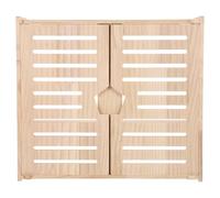 Kisangel Wifi Router Storage Box Open Bottom with Wooden 2-layer Wall-mounted Design and Multiple Cable Holes Efficient Cable Management, Decorative Router Organizer for Home