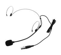 Kisangel Wired Headset Microphone for Singing and Teaching Four-pin Xlr Connector, Over-ear Headworn Mic Compatible Voice Amplifiers, Black Headphones Microphone System for Performance and Speaking
