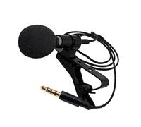 Kisangel Wired Lavalier Microphone Set Portable Condenser Mic with Omnidirectional 3.5mm Plug and Active Sound Collection Technology for Online Teaching and Interview Recording