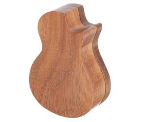 Kisangel Wood Box 2.55x1.77x0.79inch Guitar Pick Storage Box Creative Design Wood Storage Holder Smooth Surface Will Not Damage Picks Travel Use for Guitarists and Music Lovers