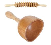 Kisangel Wood Guasha Scraper Wooden Massage Stick Non-Slip Handle for Neck and Back, Lightweight and Easy to Carry, Simple Design Wooden Scraping Massager for Full Body Relaxation