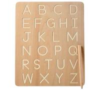 Kisangel Wooden Alphabet Number Tracing Board, Montessori Double-sided Letter and Number Writing Panel Beechwood Groove, Educational for Preschool Handwriting Practice