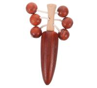 Kisangel Wooden Baby Handheld Drum for Infants Toddler Traditional Hand Shake Musical Shaker Suitable for Sensory Play and Teething Development