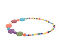 Kisangel Wooden Beaded Necklace Ethnic Tribal Style for Women Lightweight Comfortable Boho Long Multi-layer Vintage Collar Suitable for Parties and Formal Events