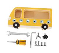 Kisangel Wooden Busy Board for Interactive Screw and Nut Practical Learning Activity Board Educational Construction for Hand Eye Coordination and Creative Thinking Development