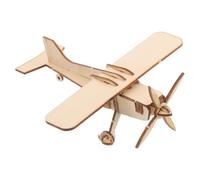 Kisangel Wooden DIY Airplane Model Kit for Precise Cut Puzzle Construction Natural Wood Aircraft Decoration for School Crafts Cognitive Development and Creative Painting Projects