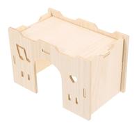 Kisangel Wooden Hamster Hideout House with Intricate Design for Small Pets Rat Cage Decor and Chinchilla Play Supply Cozy Exercise and Exploration Shelter for Guinea Pigs and Hamsters