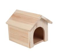 Kisangel Wooden House Model Triangle Chalet for Squirrel Pet Supplies Resistant to Heat and Bite for Squirrel Nesting