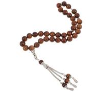 Kisangel Wooden Islamic Beads Tasbih Bracelet 33 Large Rosewood Beads Distinctive Middle Eastern Design Suitable for Ramadan Party