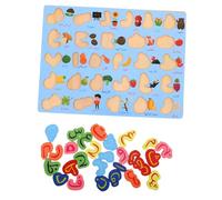 Kisangel Wooden Letter Matching Board Game Educational for Preschoolers to Learn Arabic Letter Shapes and Boost Creativity