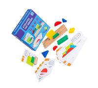 Kisangel Wooden Logical Training Game for Early Educational Board Game for Interactive Play Enhances Color Recognition and Spatial Thinking Safe Smooth Finish