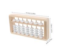 Kisangel Wooden Mini Abacus Educational for First Birthday Grab and Photo Prop Montessori Learning Tool for Counting and Math Development with Sturdy Smooth Finish