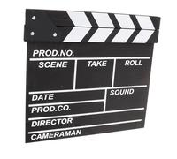 Kisangel Wooden Movie Clapper Board Black Film Cut Action Scene Clapboard Prop for Creative Filmmaking Educational Eco Friendly Studio Accessory