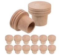 Kisangel Wooden Moxa Stick Storage Base 15 Pcs with Fire Extinguishing Cap Multifunctional Use, Easy to Use for Wellness Cupping and Moxibustion Suitable for People of Skill Levels