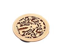 Kisangel Wooden Soundhole Cover for Guitar Human Pattern Maple Wood Sound Hole Block to Reduce Feedback for Acoustic Soundhole Protection