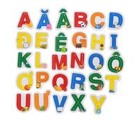 Kisangel Wooden Vietnamese Alphabet Puzzle Educational Matching Game for Preschool Large Uppercase Letters for Early Language Skills Development and Independent Play