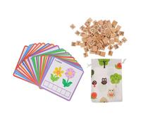 Kisangel Wooden Word Spelling Game for Educational with Vibrant Letters Cognitive Development Puzzle for Preschool Learning Easy Storage Classroom Game