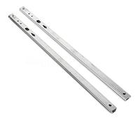 Kisbeibi 1 Pair Stainless Steel Full Extension Drawer Slides Side Mount, Ball Bearing Metal Rails Track Guide Glides Runners, Heavy Duty 7.2" 9.7" 10.9" 13.5" 16 inch (size:16inch)