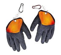 Kisbeibi 2Pcs Fishing Gloves with Magnet Release, Fisherman Professional Catch Fish Gloves Quickly Drying Fishing Puncture Proof Gloves, Anti-Slip Fishing Glove for Handling, Catching, Cleaning