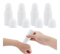 Kisbeibi 50ml Roller ball Bottles, 4Pcs Deodorant Bottles Container With Plastic Roller Ball, Refillable Lip Balms Essential Oil Roll On Bottle, Roll On Bottles Sunscreen Applicator
