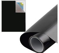 Kisbeibi Black Static Window Film Blackout Opaque Privacy Film 40cm 100% Light Blocking for Roof/Windows Family Daytime Sleep/Baby Room/Bedroom, Easy to Put Up and Remove(1,size:40cm)